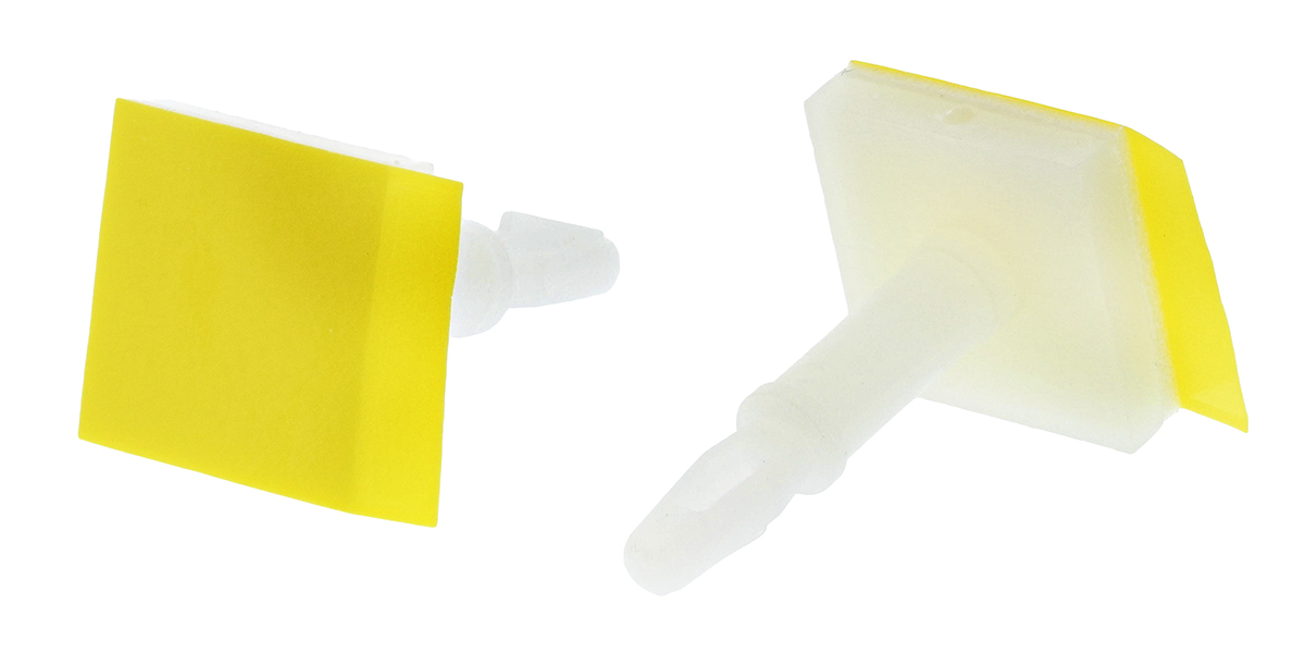LCBSBM-9-01A2-RT, 14.3mm High Nylon PCB Support for 3.18mm PCB Hole, 12.7 x 12.7mm Base