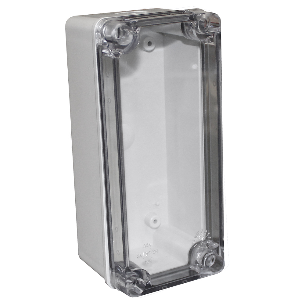 CAMDENBOSS X6 Series Grey ABS General Purpose Enclosure, IP67, IK08, Clear Lid, 180x80x70mm