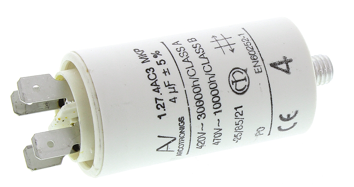 KEMET C27 Metallised Polypropylene Film Capacitor, 470V ac, ±5%, 4μF, Chassis Mount