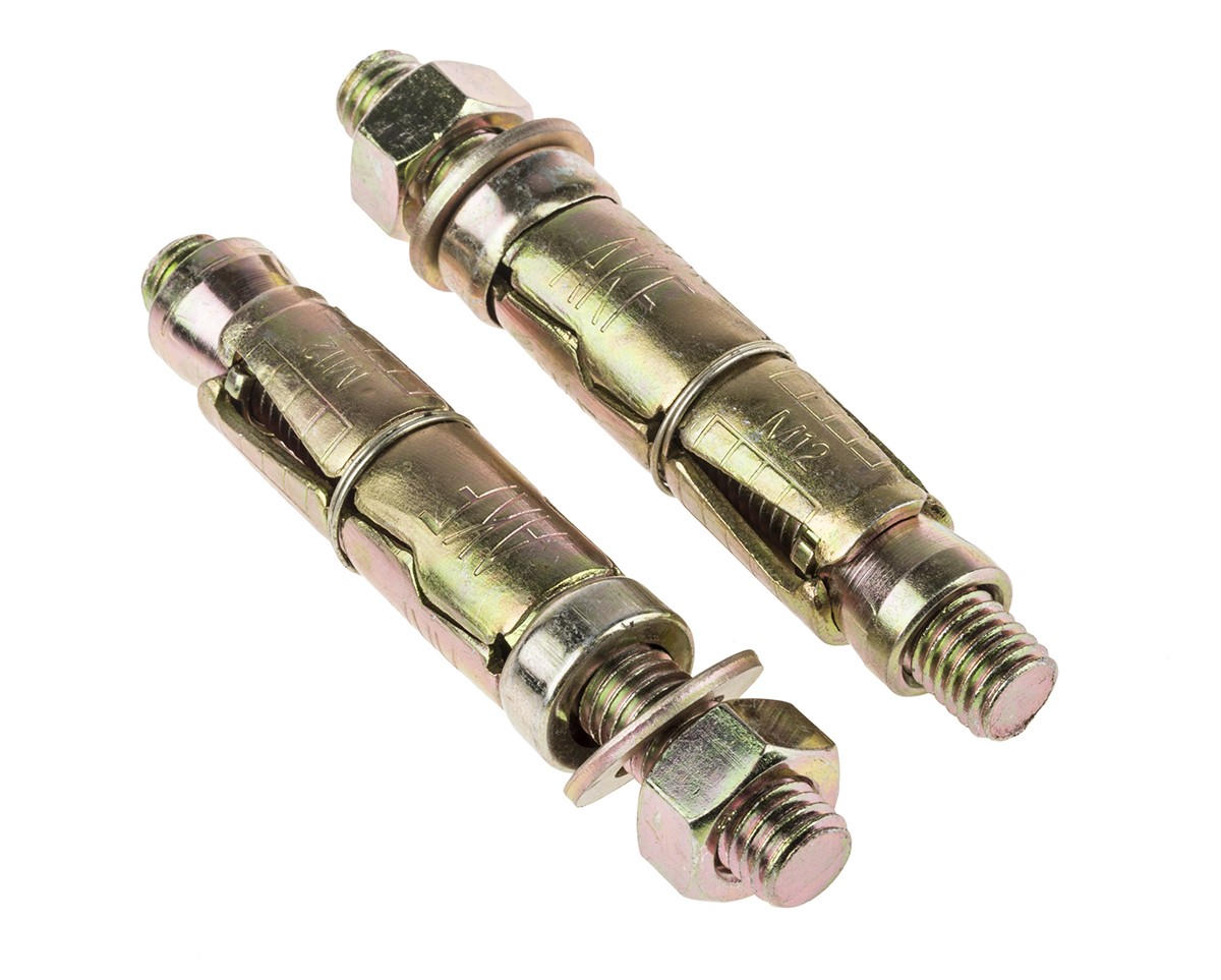 RS PRO Carbon Steel Shield Anchor M12 x 75mm, 20mm Fixing Hole