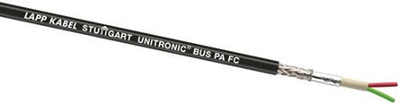 Lapp UNITRONIC BUS PA FC Data Cable, 2 Cores, 1 mm² CSA 17 AWG, Screened, 50 m, Black, Blue Polyvinyl Chloride Sheath