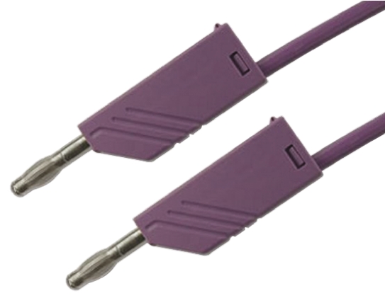 Hirschmann Test & Measurement, 32A, 30 V ac, 60V dc, Violet, 2m Lead Length