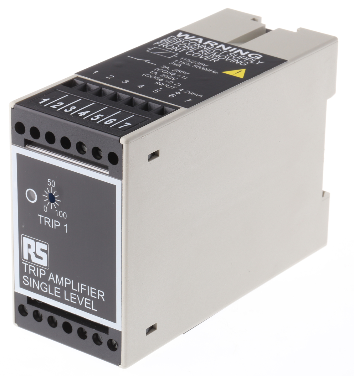 RS PRO Signal Conditioner, Current Input, Relay Output, 115V ac Supply