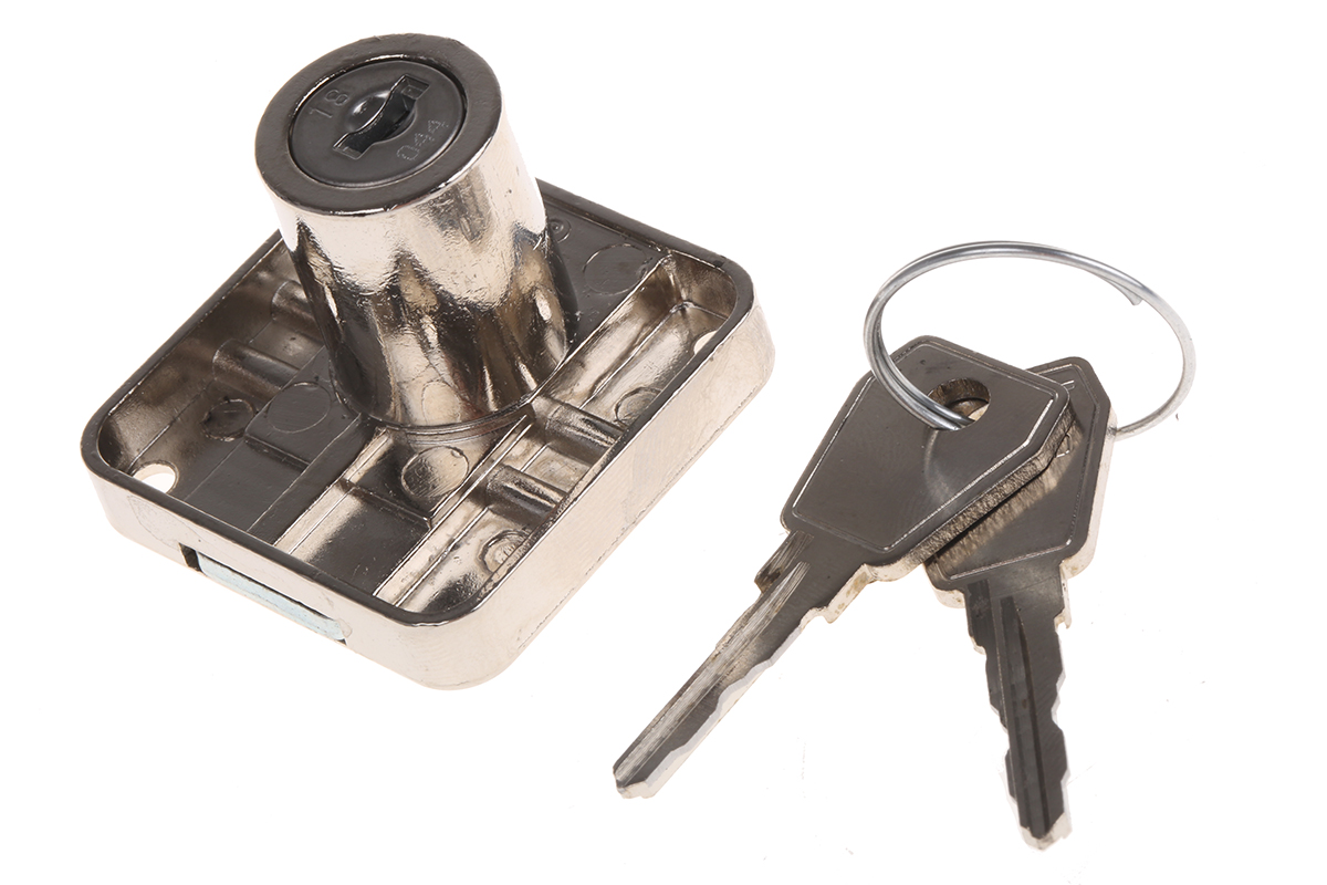 Euro-Locks a Lowe & Fletcher group Company Rim Lock, 24.5mm Panel-to-Tongue, 19.7mm Cutout, Key Unlock