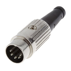 Deltron 5 Pole Din Plug, DIN 41524, DIN 45322, DIN 45326, DIN 45327, DIN 45329, 2A, 34 V ac/dc, Male, Cable Mount