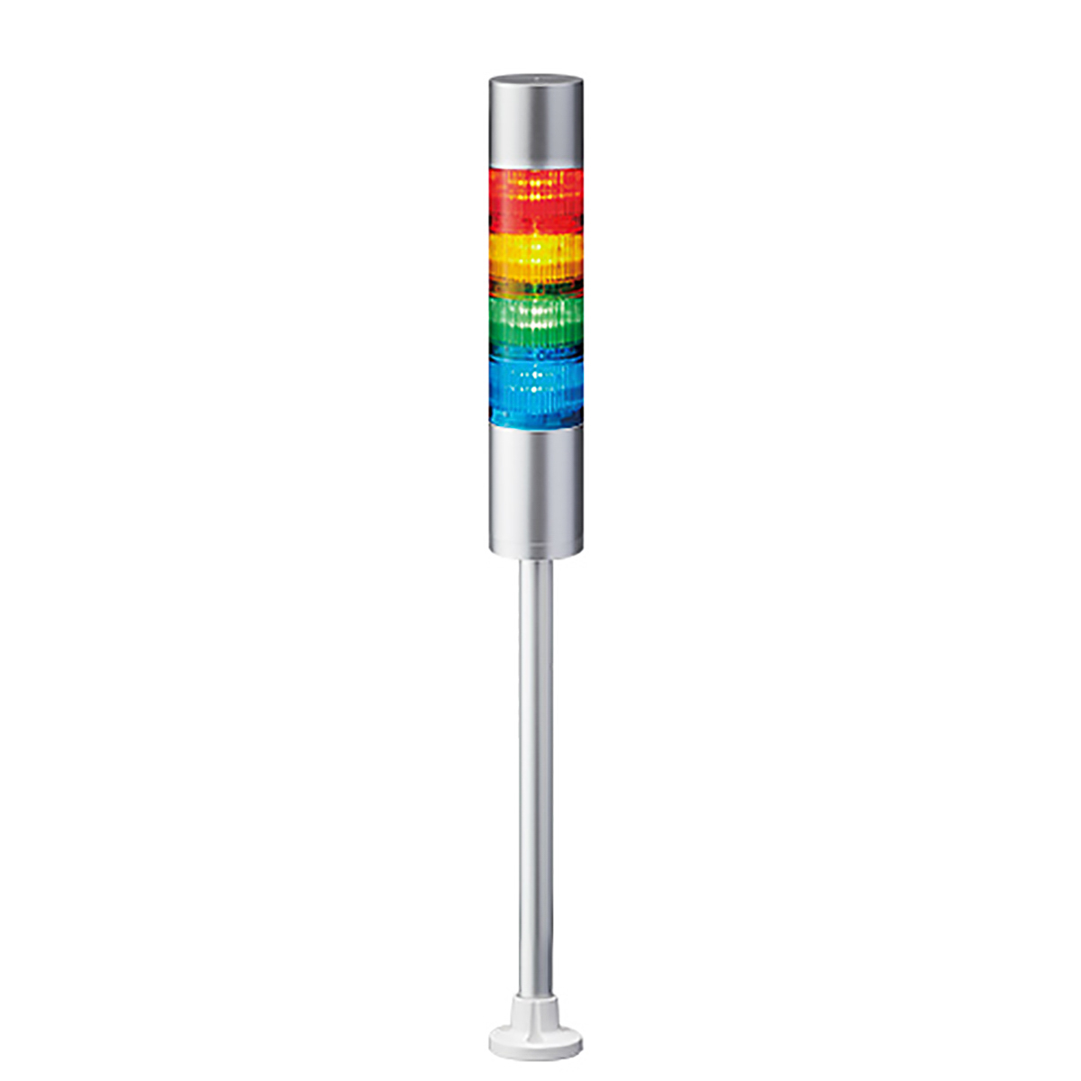 Patlite LR6 Series Coloured Buzzer Signal Tower, 4 Lights, 24 V dc, Pole Mount