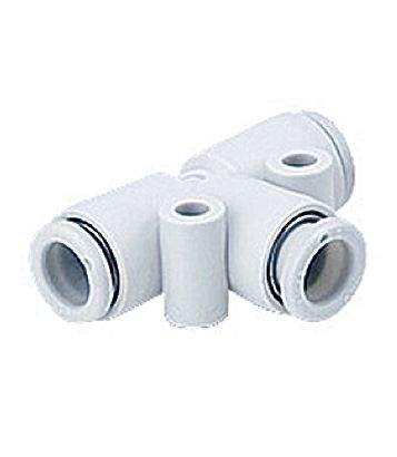 SMC KQ2 Series Tee Tube-to-Tube Adaptor Push In 16 mm, Push In 16 mm to Push In 16 mm, Tube-to-Tube Connection Style