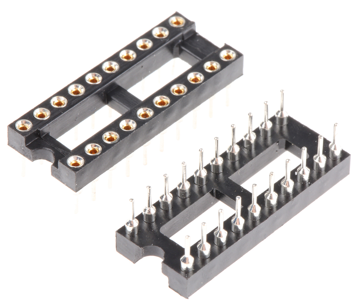 Winslow 2.54mm Pitch Vertical 20 Way, Through Hole Turned Pin Open Frame IC Dip Socket, 5A