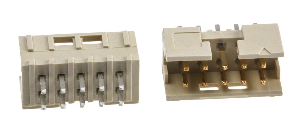 Amphenol Communications Solutions Minitek Series Straight Through Hole PCB Header, 10 Contact(s), 2 mm Pitch, 2 Row,