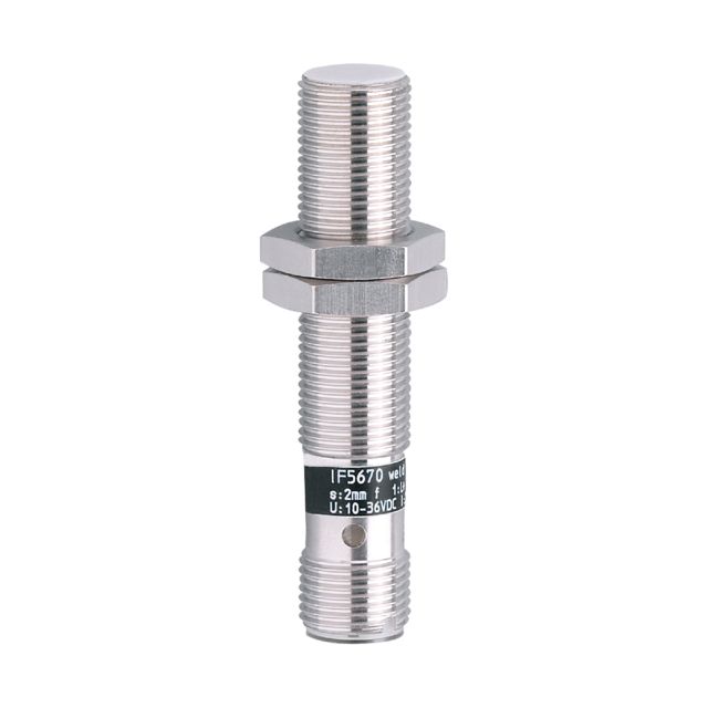ifm electronic Inductive Threaded Barrel Proximity Sensor, M12, 2 mm Detection, PNP NO, 10 → 36 V dc