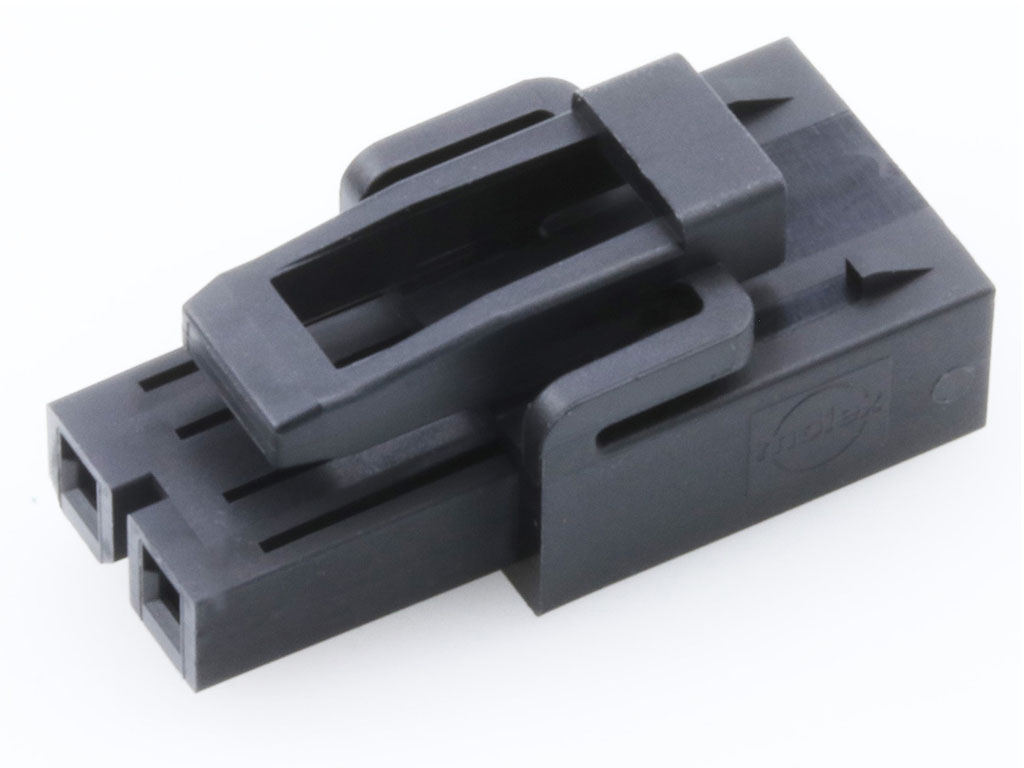 Molex 215913 Series Horizontal Press Fit PCB Header, 2 Contact(s), 4.2 mm Pitch, 1 Row, Shrouded