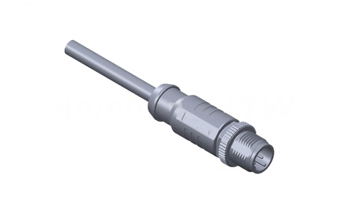 Amphenol Industrial Male 4 way M12 to Wire Lead Actuator/Sensor Cable, 5 m