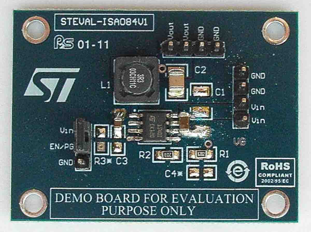 STMicroelectronics Demonstration Board Power Management for ST1S40 for PWM Synchronous Step-Down Regulator