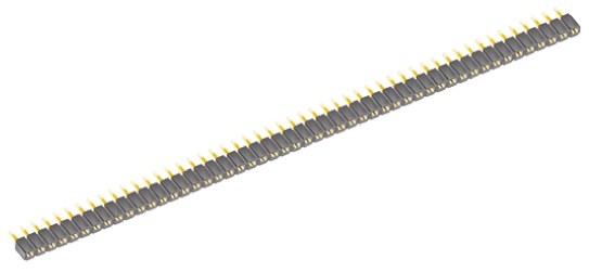 Samtec SLW Series Straight Through Hole Mount PCB Socket, 100-Contact, 2-Row, 2.54mm Pitch, Solder Termination