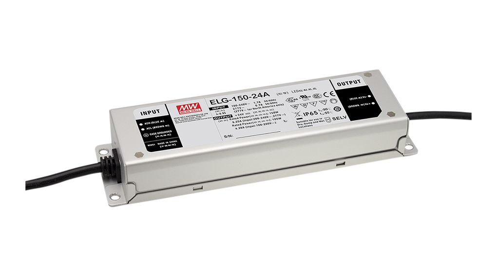 MEAN WELL Dimmable LED Driver, 48V Output, 150W Output, 3.13A Output, Constant Current / Constant Voltage Dimmable