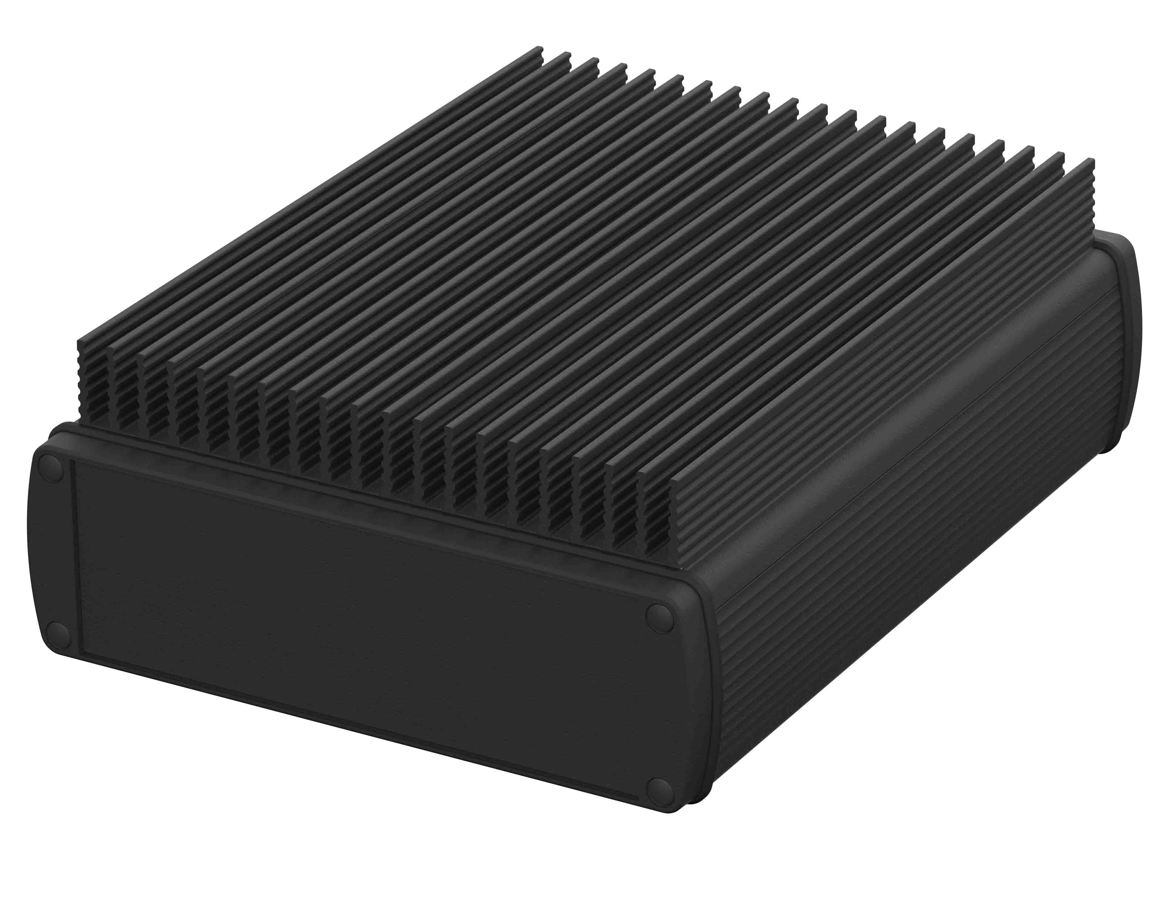 Bopla Alubos (Set) Series Black Aluminium General Purpose Enclosure, IP65, Black Lid, 169 x 52 x 200mm