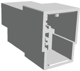 TE Connectivity, AMP FASTIN-FASTON 3 Way Nylon 66 Crimp Terminal Housing, 6.35mm Tab Size, Natural