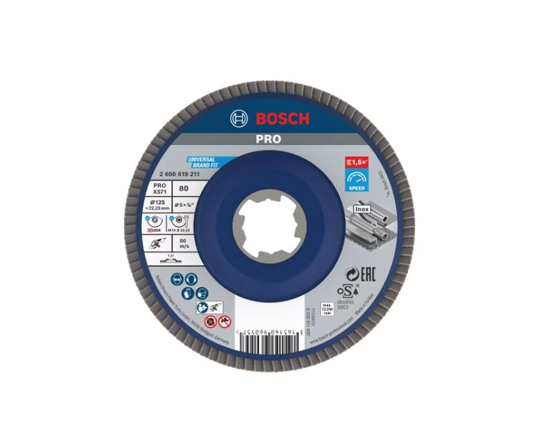 Bosch XLOCK Zirconia Aluminium Flap Disc, 125mm