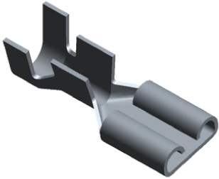 TE Connectivity FASTON .250 Uninsulated Female Spade Connector, Receptacle, 6.35 x 0.81mm Tab Size, 2mm² to 6mm²