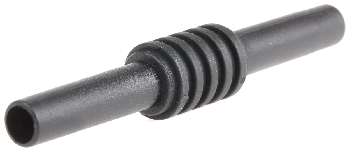 Staubli Black, Female to Female Test Connector Adapter With Brass contacts and Nickel Plated