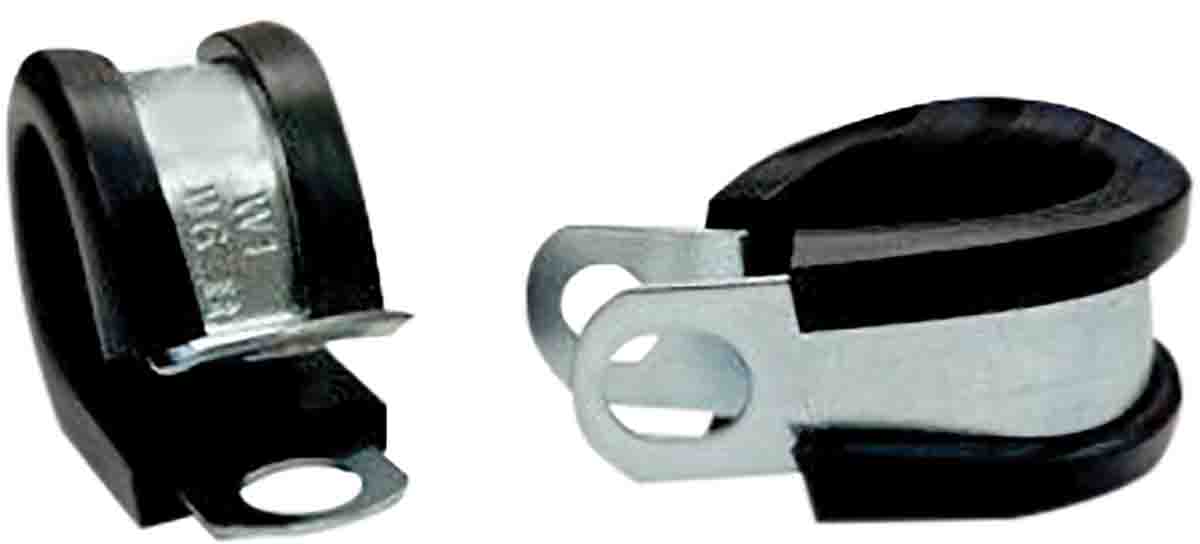 RS PRO 5mm Black, Steel P Clip