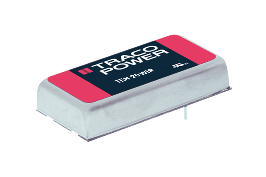 TRACOPOWER TEN 20WIR DC-DC Converter, 12V dc/ 1.67A Output, 18 → 75 V dc Input, 20W, Through Hole, +85°C Max
