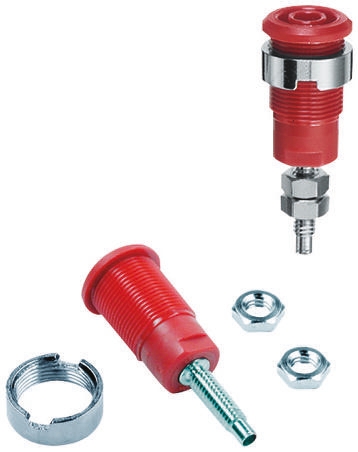 Staubli Yellow Female Banana Socket, 4 mm Connector, Solder Termination, 32A, 1000V, Nickel Plating