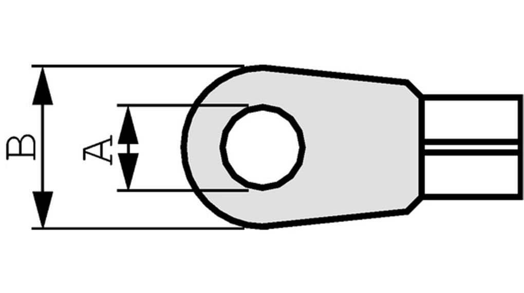 RND Uninsulated Spade Connector, Ring Terminal