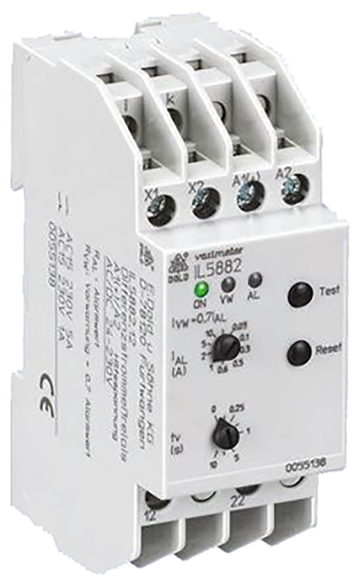 Dold Current Monitoring Relay, DPDT, DIN Rail