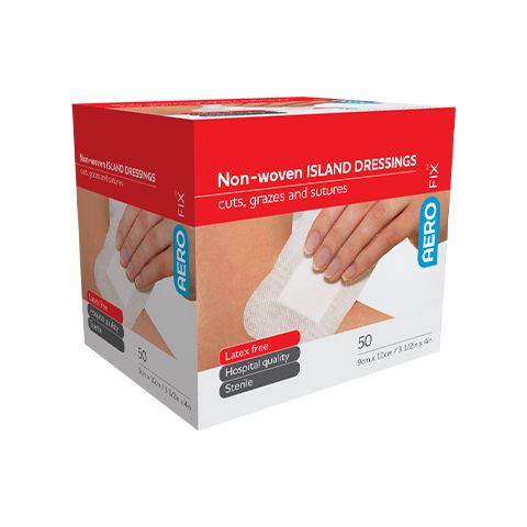 RS PRO White Wound Dressing, 50 Per Package 10cm