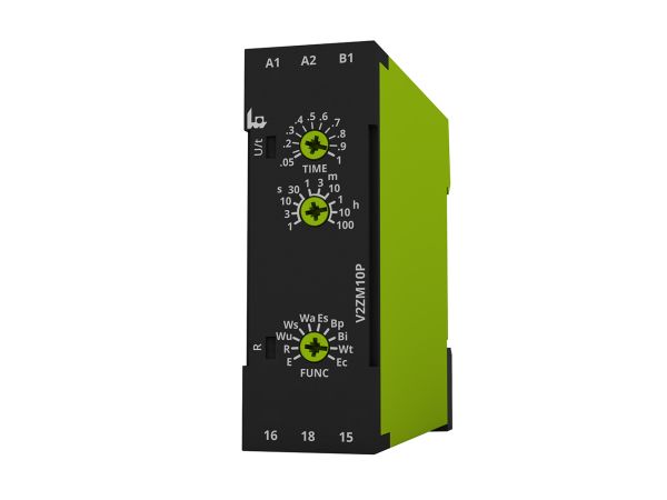 Veo Series DIN Rail Mount Timer Relay, 12 → 240V ac/dc, 1-Contact, 100h, 10-Function, SPDT