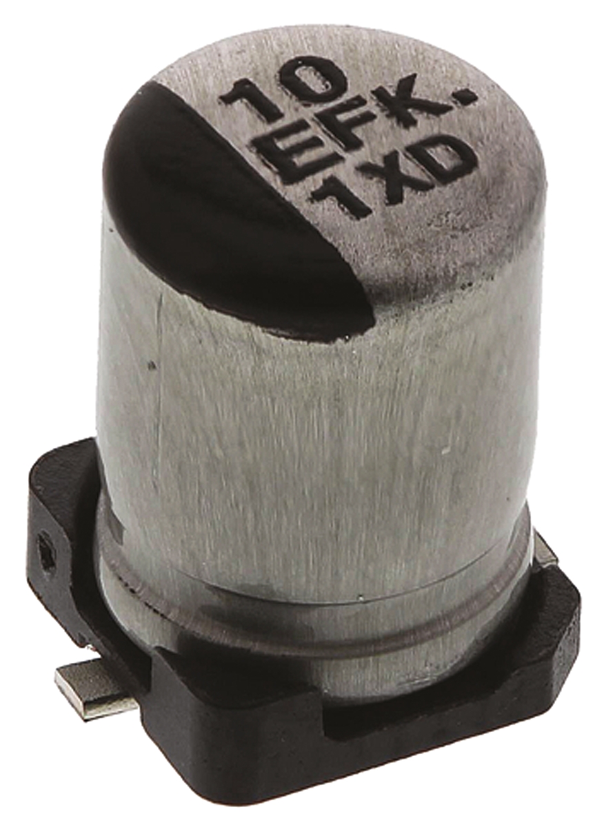 Panasonic 10μF Aluminium Electrolytic Aluminium Electrolytic Capacitor 25V dc, Surface Mount - EEEFK1E100R