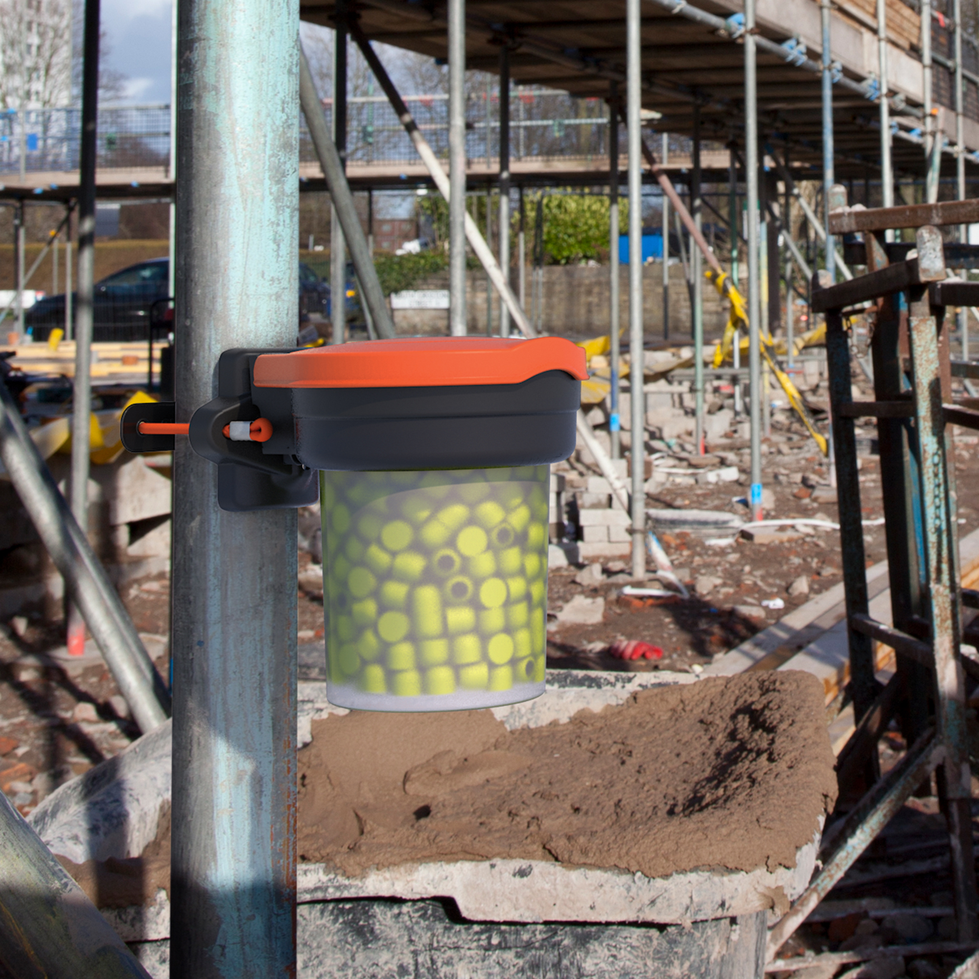Skipper Orange Plastic Dispenser