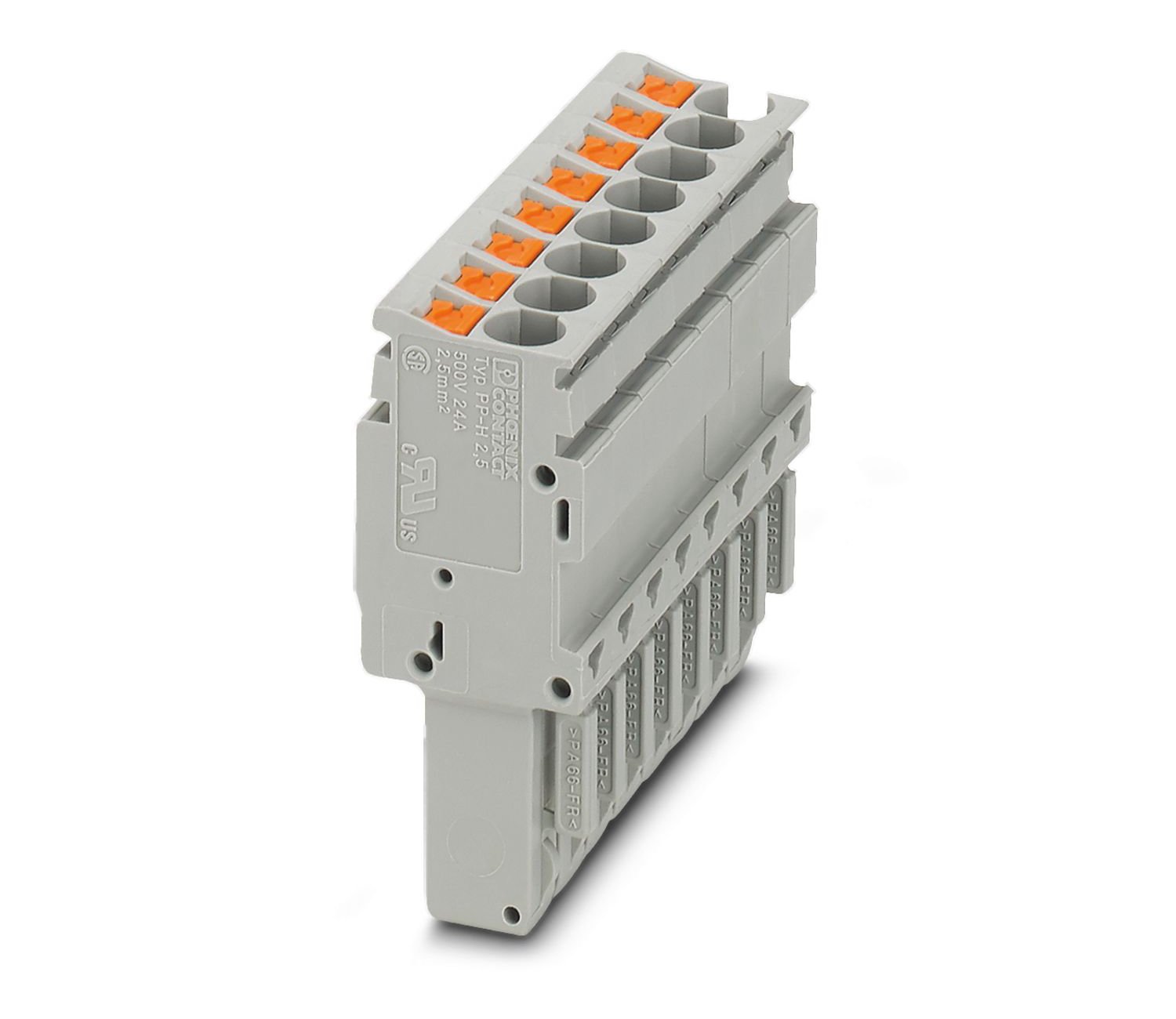 Phoenix Contact, PP-H 2.5/ 8, 8 Way, Pluggable Terminal Block, Plug, Push In Termination, 3209934
