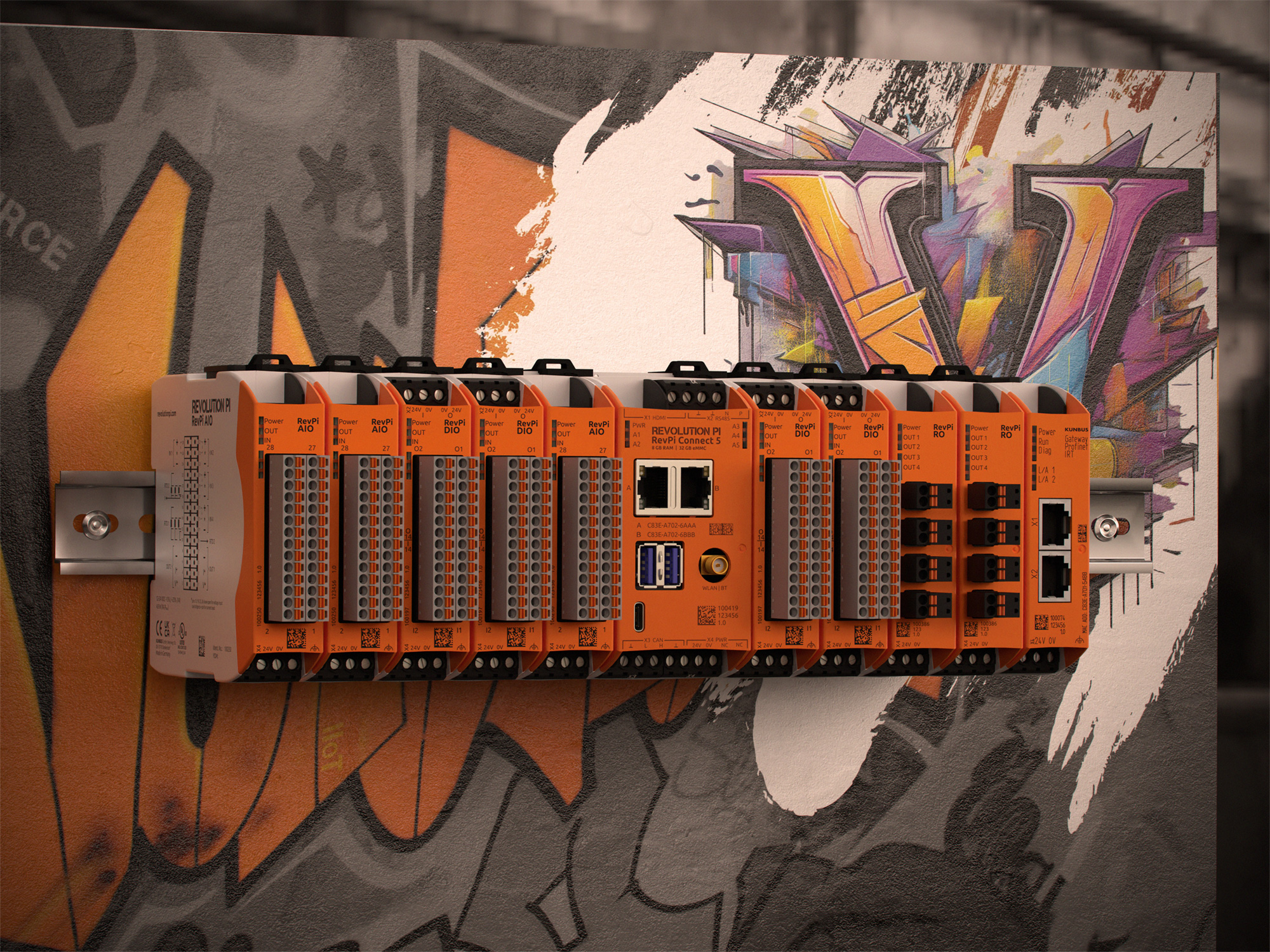 Revolution PI RevPi Connect 5, Industrial Computer, 22W, ARM Cortex 2.4 GHz, 32 GB, 4