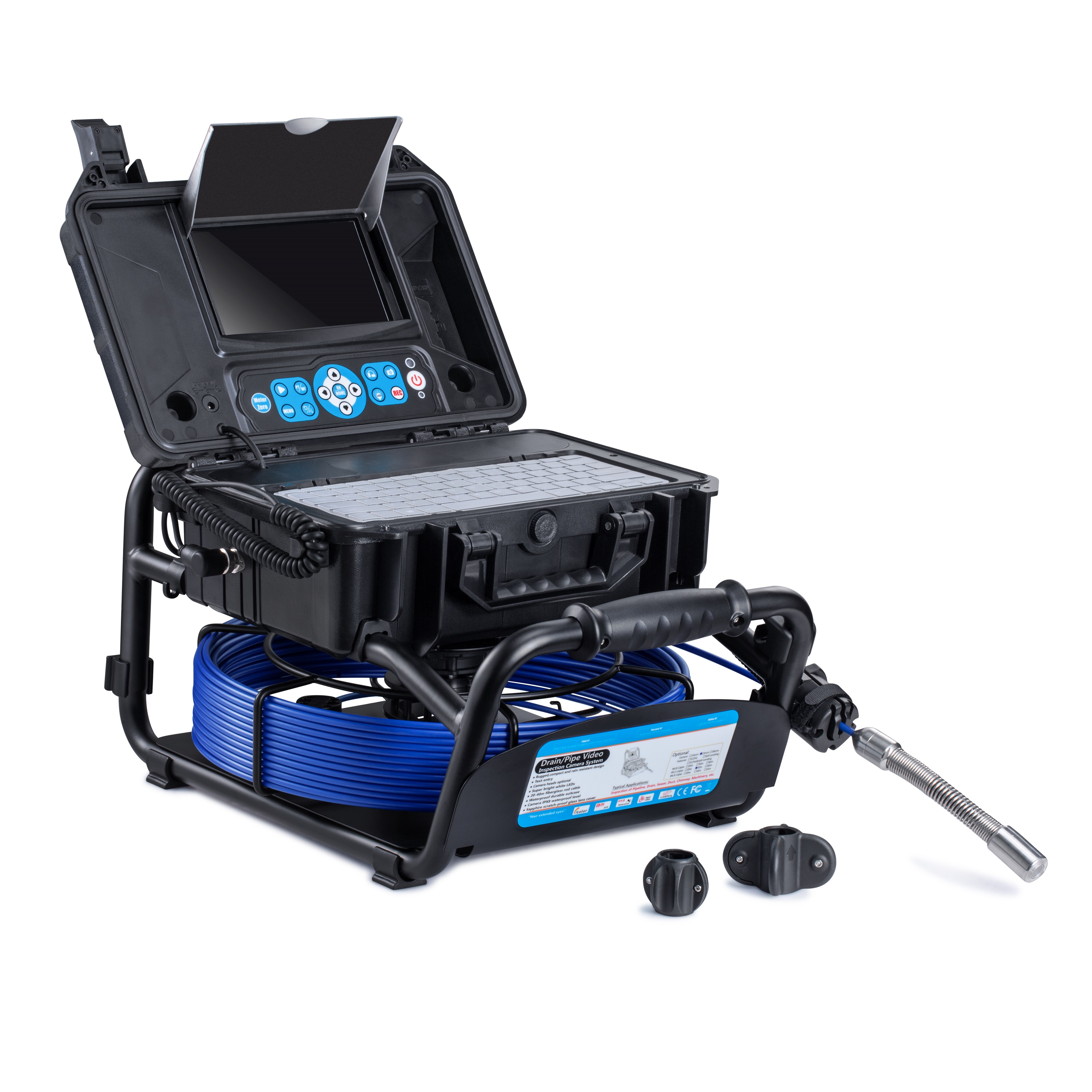 TradeTuff TT-DC-40M-SLS 23mm probe Inspection Camera, 1920 x 1080pixels Resolution, White LED Illumination, Stainless