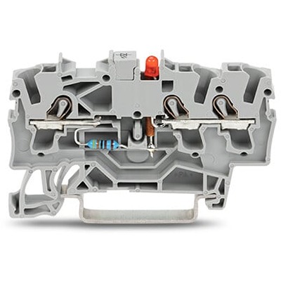 WAGO 2002-1321/1000-413 TOPJOB S Series Grey, 2.5mm², 1-Level, Push In Termination
