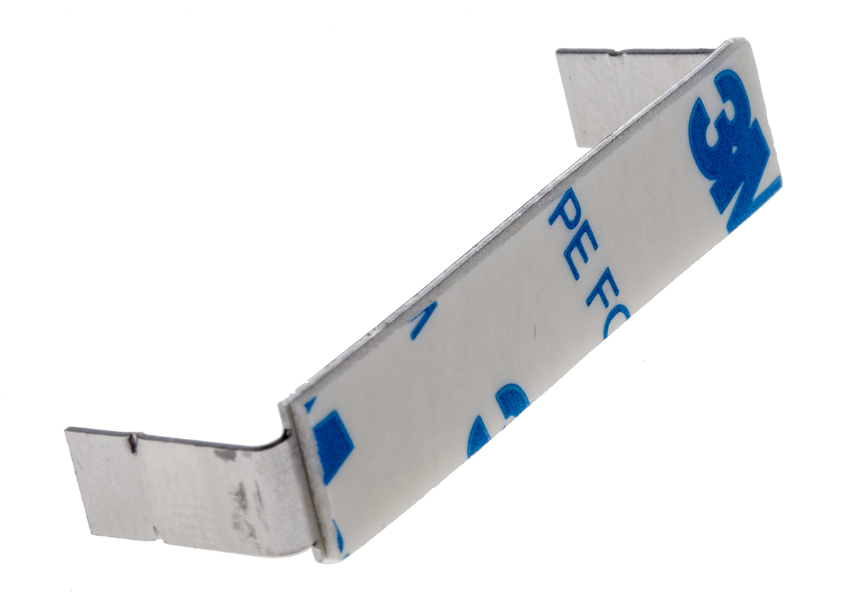 RS PRO Natural Aluminium Clip with foldable legs, 10mm Max. Bundle