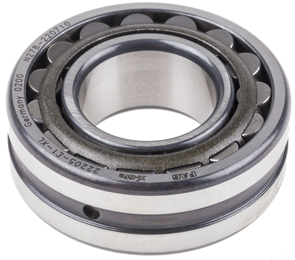 FAG 22205-E1-XL 25mm Bore Spherical Bearing, 42500N Radial Load Rating, 52mm O.D