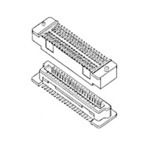 Amphenol Communications Solutions BergStak Series Straight Surface Mount PCB Socket, 100-Contact, 2-Row, 0.8mm Pitch,