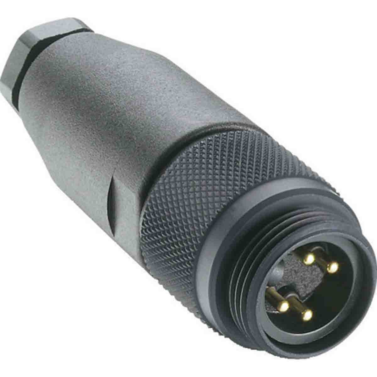 Lumberg Automation Circular Connector, 4 Contacts, Cable, 7/8 in Connector, Plug, Male, IP67, RSC Series