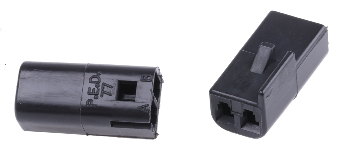 Delphi, Metri-Pack 150 Automotive Connector Socket Black Cable Mount 2 Way, Crimp Termination 12047662