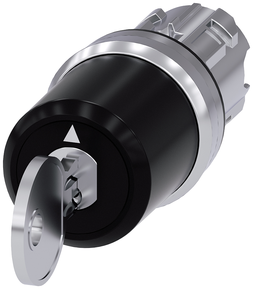 Siemens SIRIUS ACT 3SU10 3-position Key Switch Head, Momentary, 22mm Cutout