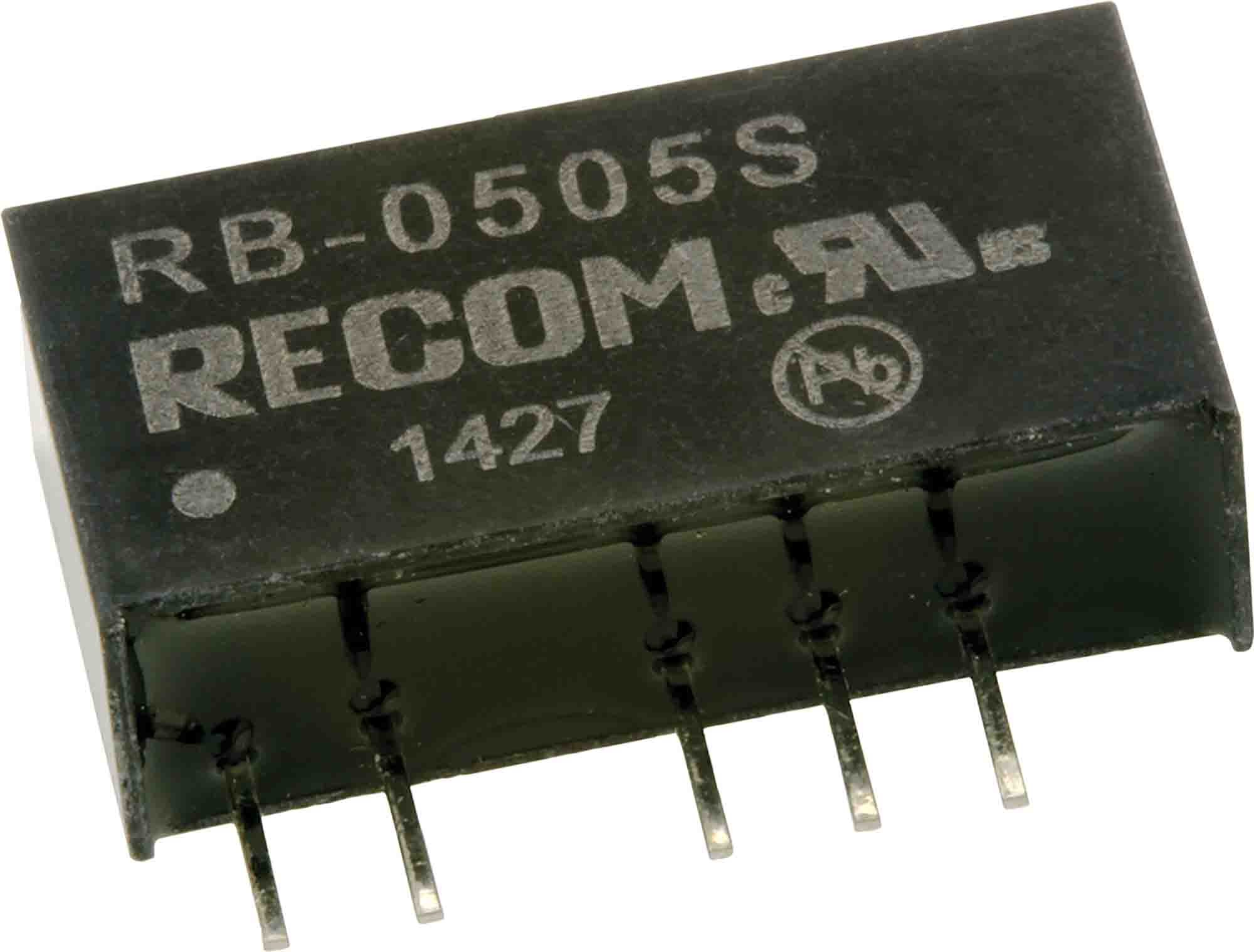Recom RB DC-DC Converter, 5V dc/ 200mA Output, 4.5 → 5.5 V dc Input, 1W, Through Hole, +85°C Max Temp -40°C Min