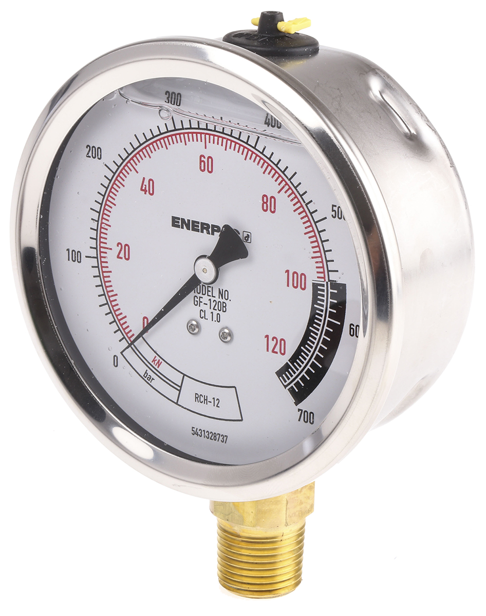 Enerpac Analogue Pressure Gauge 700bar Bottom Entry 100mm Outside Diameter