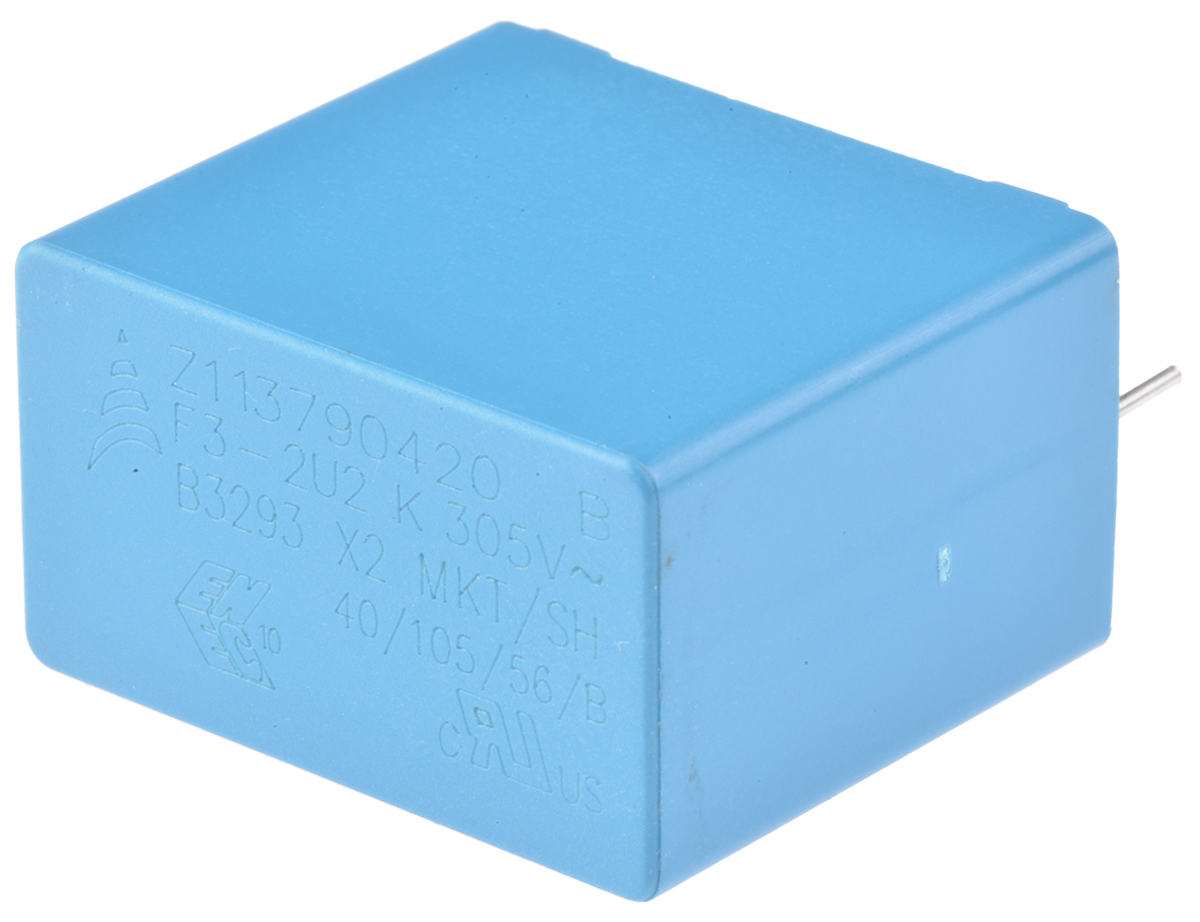 EPCOS B3293 Metallised Polyester Film Capacitor, 305V ac, ±10%, 2.2μF, Through Hole