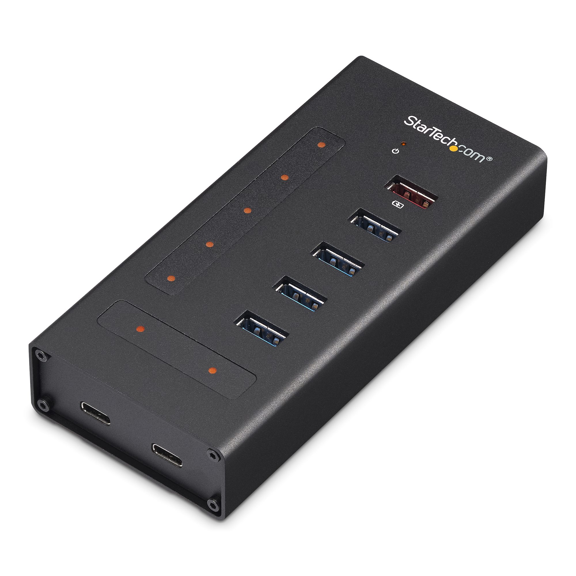 StarTech.com 7 Port USB 3.0 USB A, USB C  Hub, AC Adapter Powered, 130 x 60 x 26mm