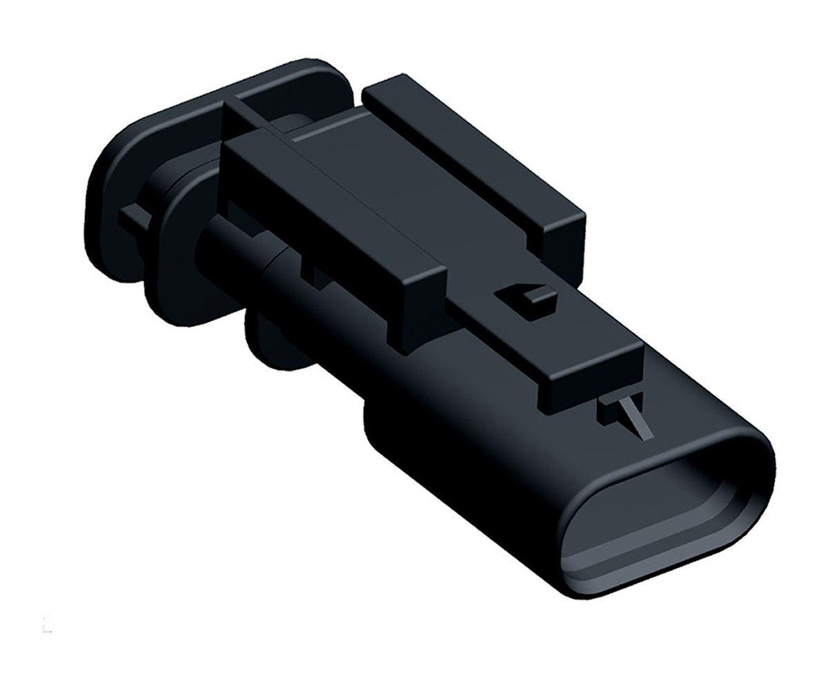 TE Connectivity, MCON 1.2 Automotive Connector Plug Black Plug-In 3 Way 1-1703494-1