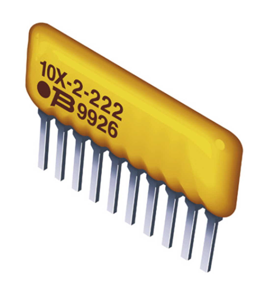 Bourns, 4600X 10kΩ ±2% Isolated Resistor Array, 2 Resistors, 0.5W total, SIP, Pin