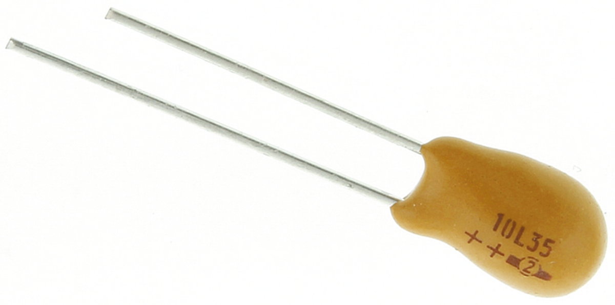 Vishay 10μF MnO2 Tantalum Capacitor 35V dc, 489D Series